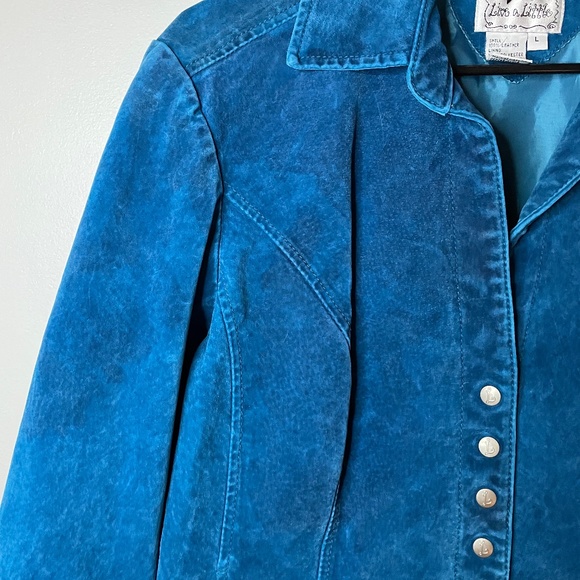 ❌ SOLD! Vintage 70’s turquoise suede leather - Picture 3 of 11